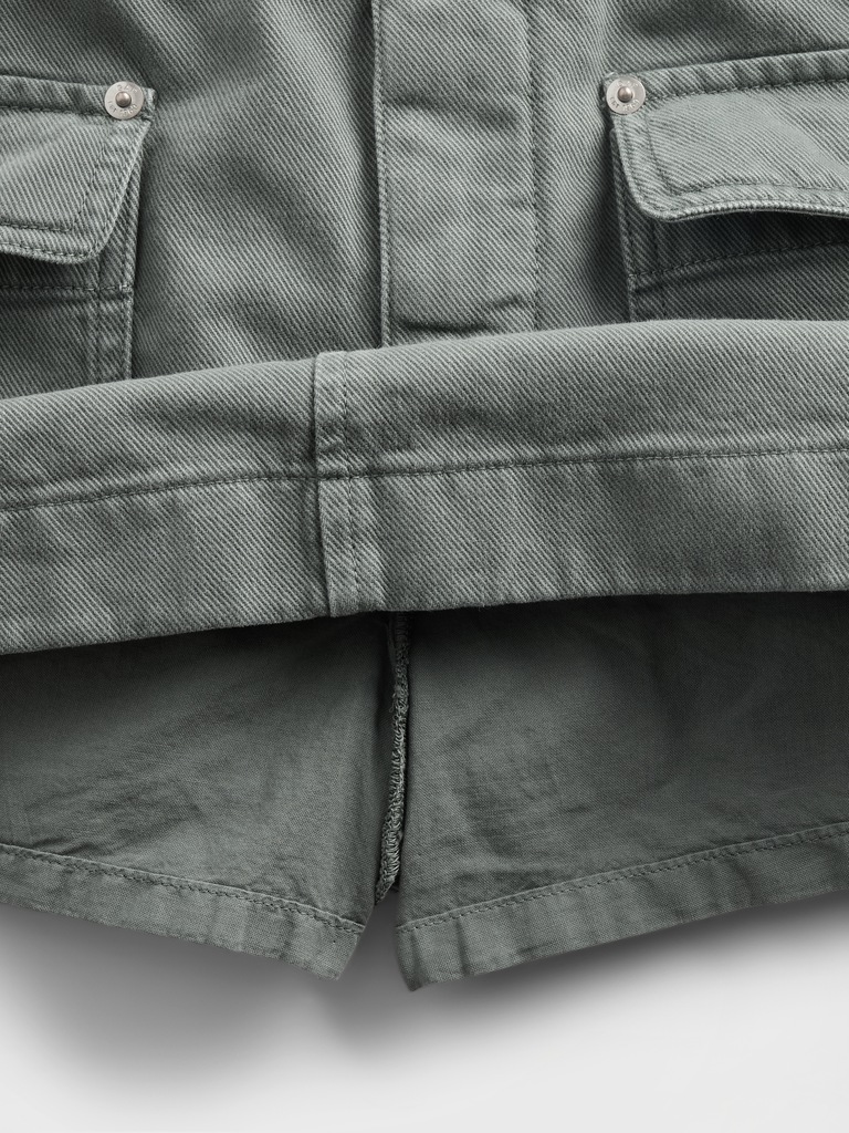 Mid Rise Cargo Mini Skort