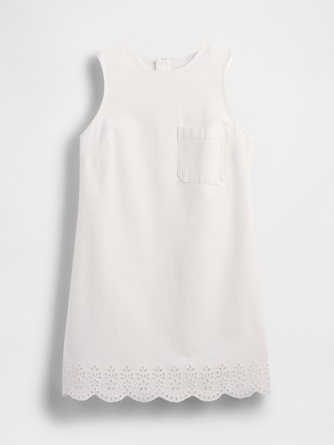 Eyelet Hem Mini Shift Dress