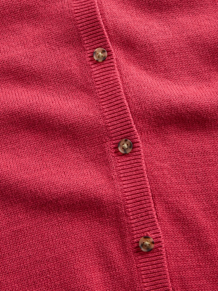 100% Cotton Relaxed Crop Cardigan Sweater