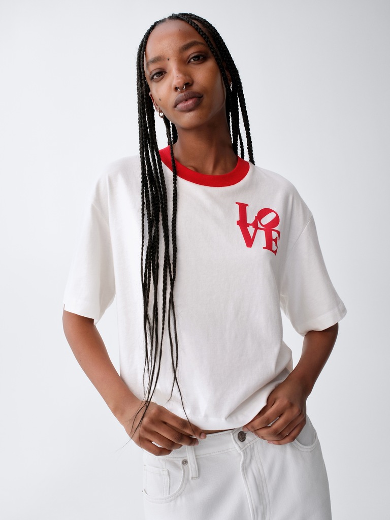 Robert Indiana LOVE Crop T-Shirt