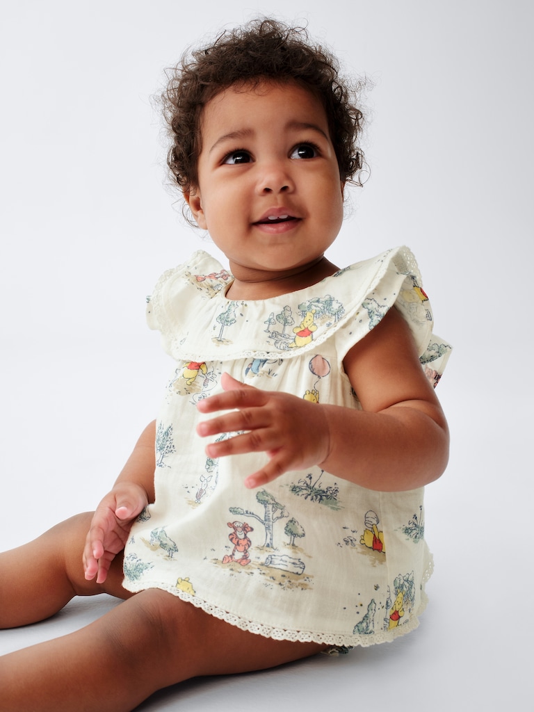 Baby Winnie The Pooh Cotton Gauze Outfit Set