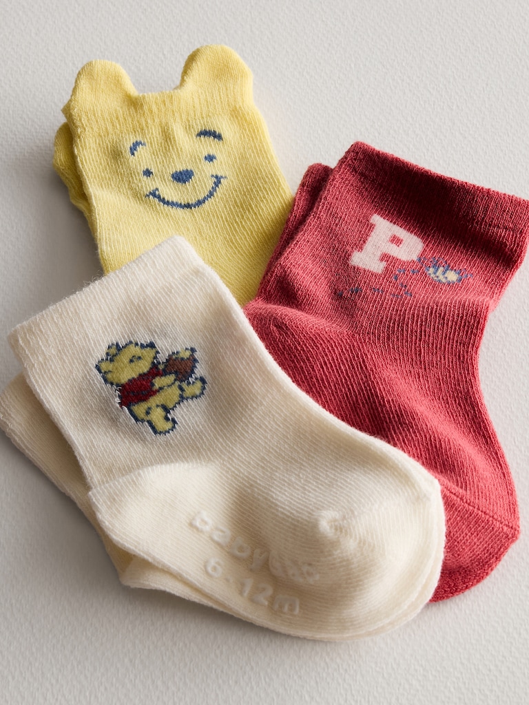 Baby Winnie The Pooh Socks (3-Pack)