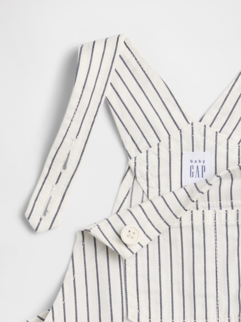 Baby Seersucker Stripe Shortalls