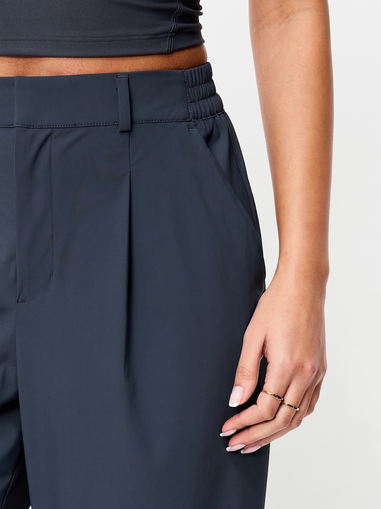 High-Waisted SleekTech Trouser Pants