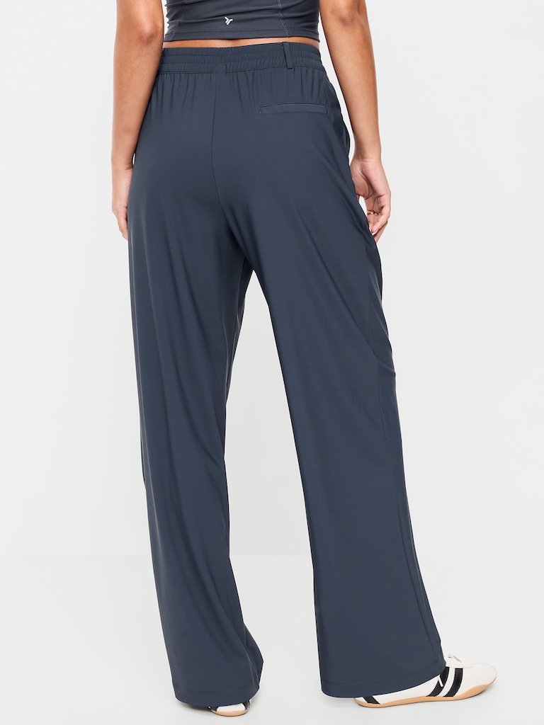 High-Waisted SleekTech Trouser Pants