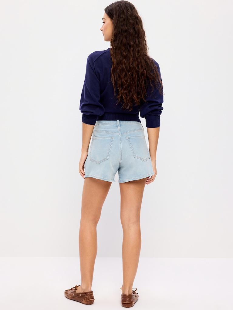 High-Waisted Wow Jean Shorts -- 4-inch inseam