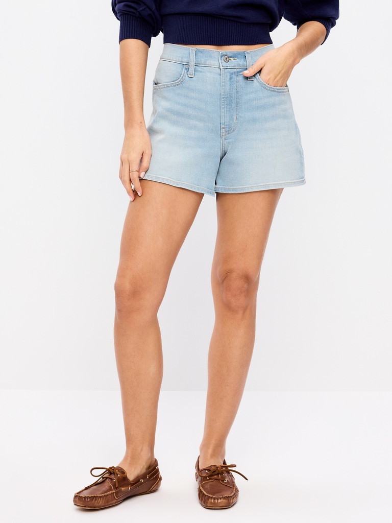 High-Waisted Wow Jean Shorts -- 4-inch inseam