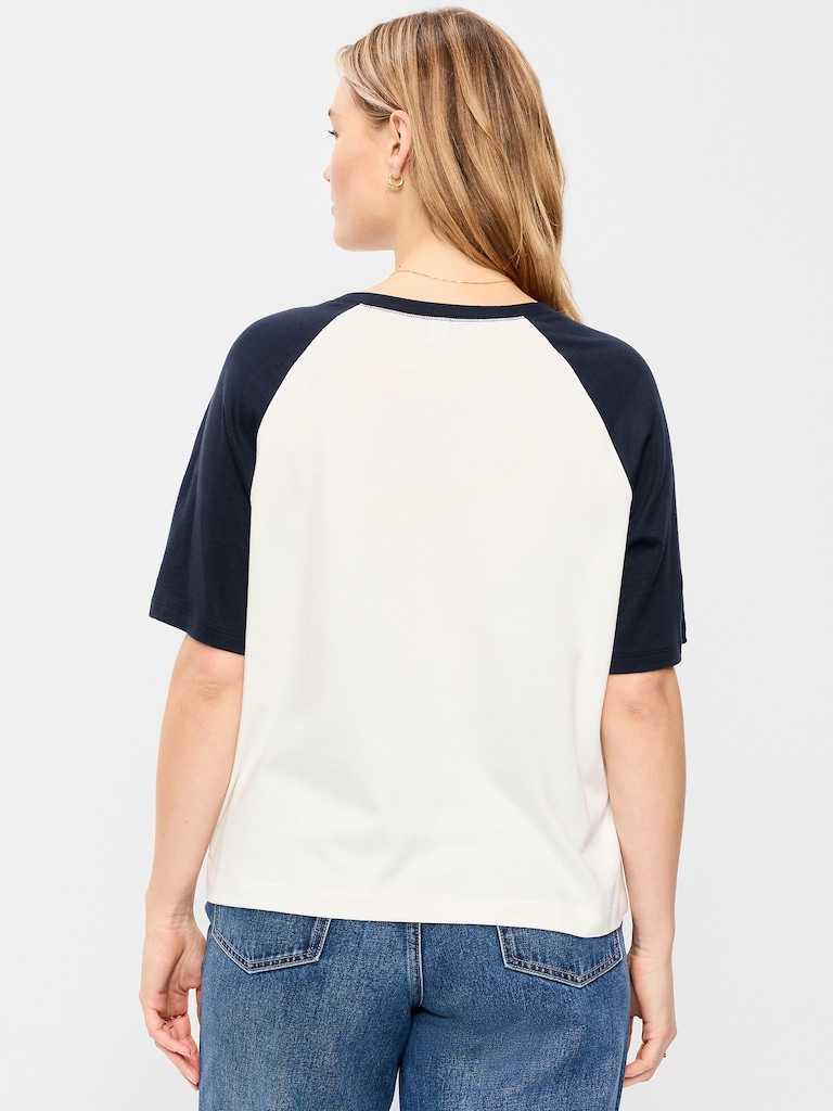 Vintage Crew-Neck Raglan T-Shirt