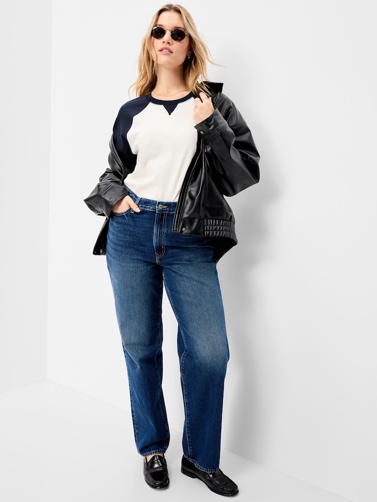 Vintage Crew-Neck Raglan T-Shirt