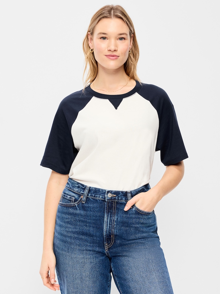 Vintage Crew-Neck Raglan T-Shirt