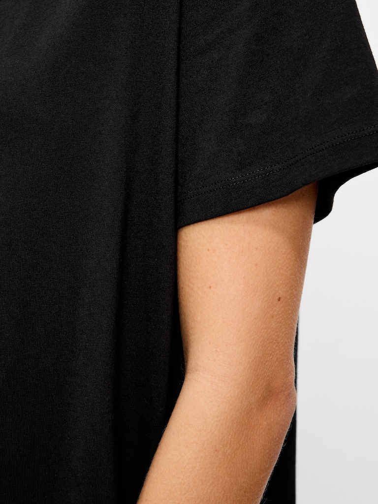 Vintage Crew-Neck Mini T-Shirt Dress