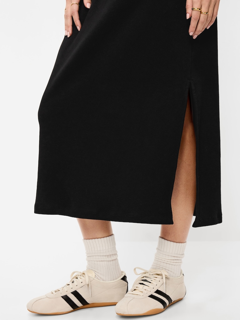 Short-Sleeve Polo Midi Dress