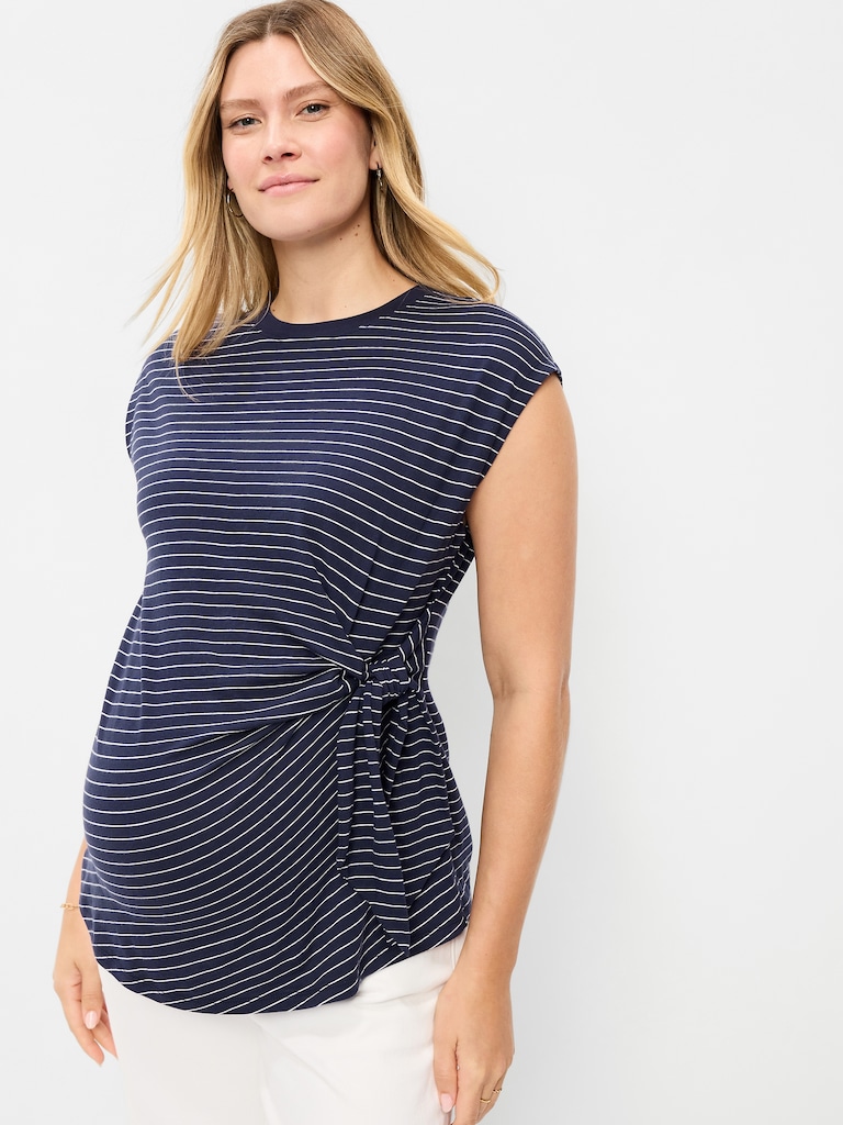 Maternity Side-Tie Jersey Top