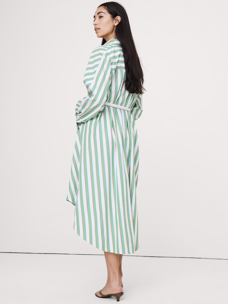 Cotton Poplin Midi Shirt Dress