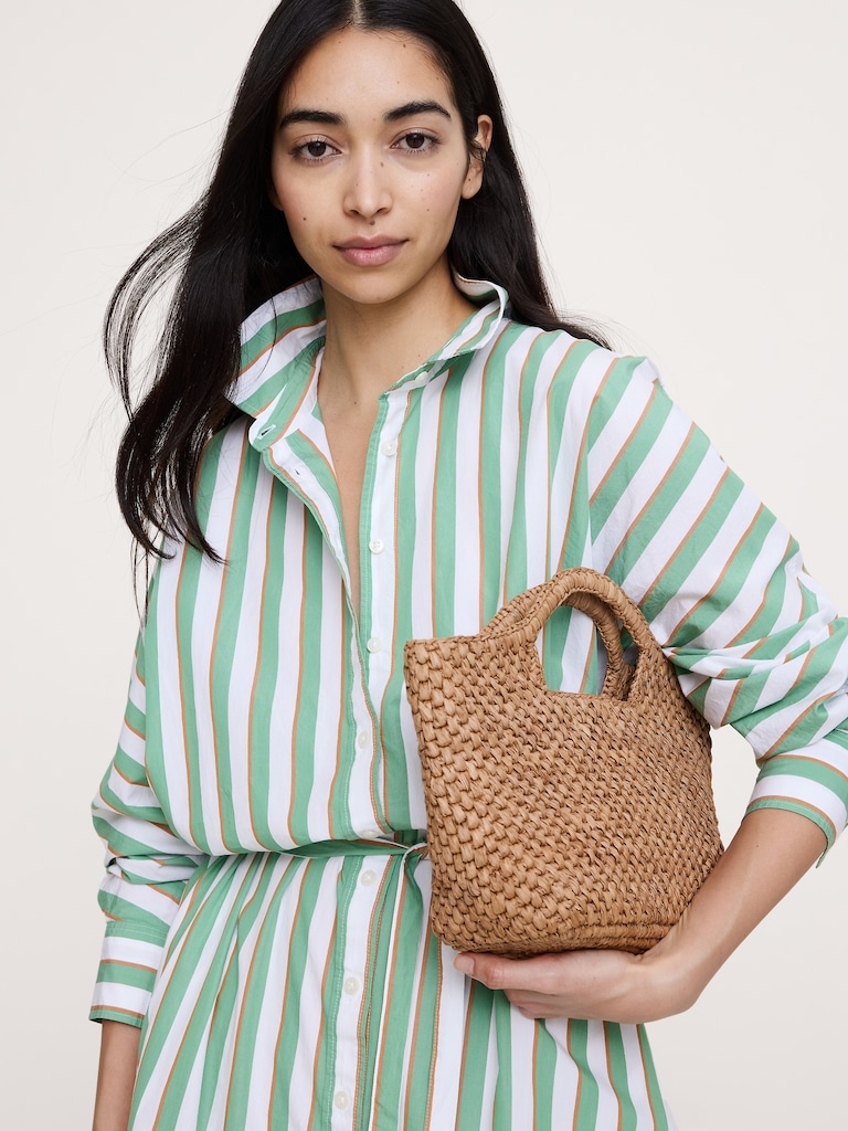 Cotton Poplin Midi Shirt Dress