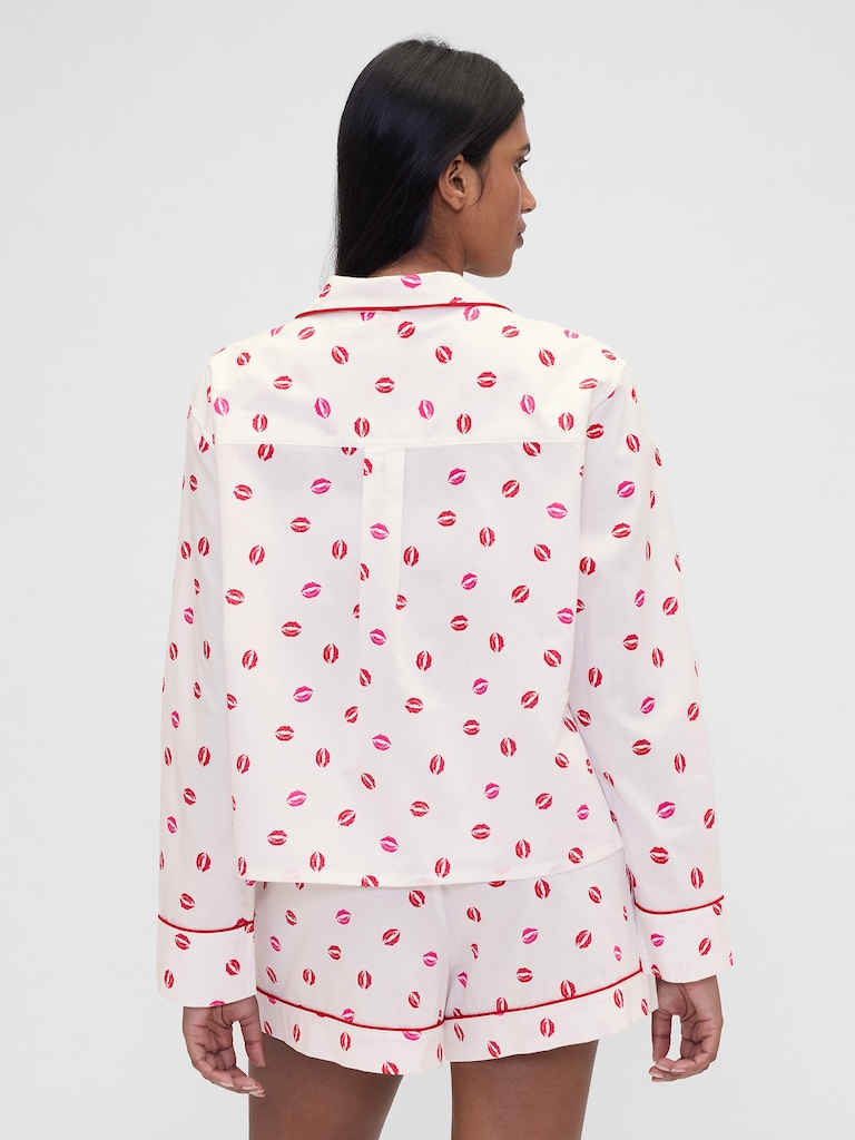 Gap × Summer Fridays Relaxed Poplin Kiss PJ Shirt