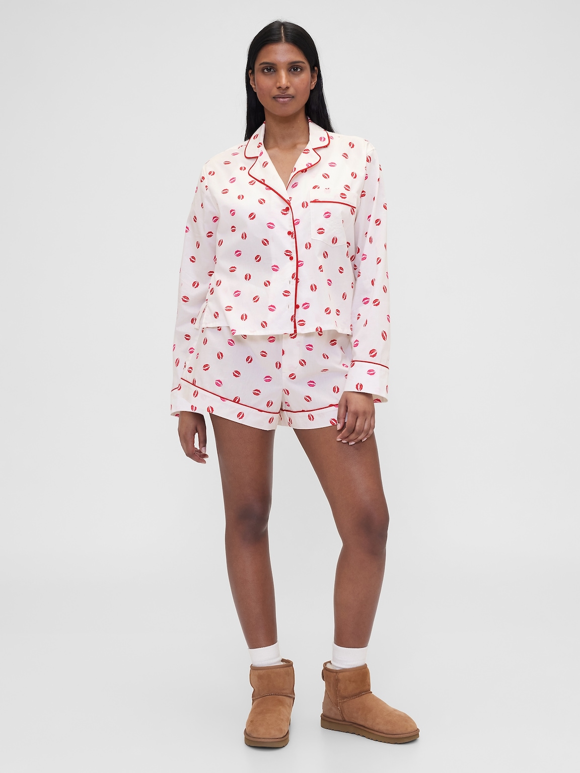 Gap × Summer Fridays Relaxed Poplin Kiss PJ Shirt