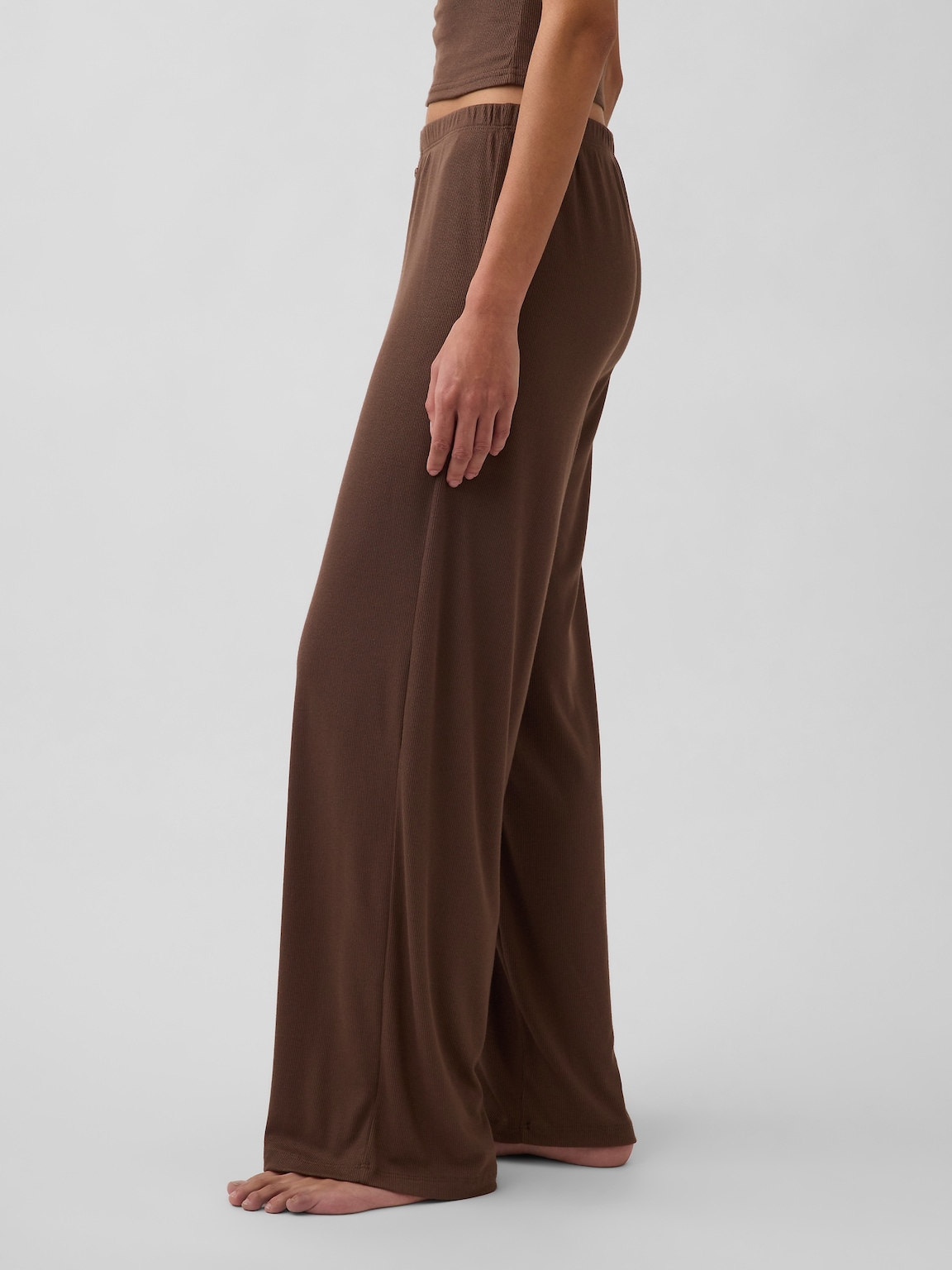 Mini Rib Wide-Leg PJ Pants
