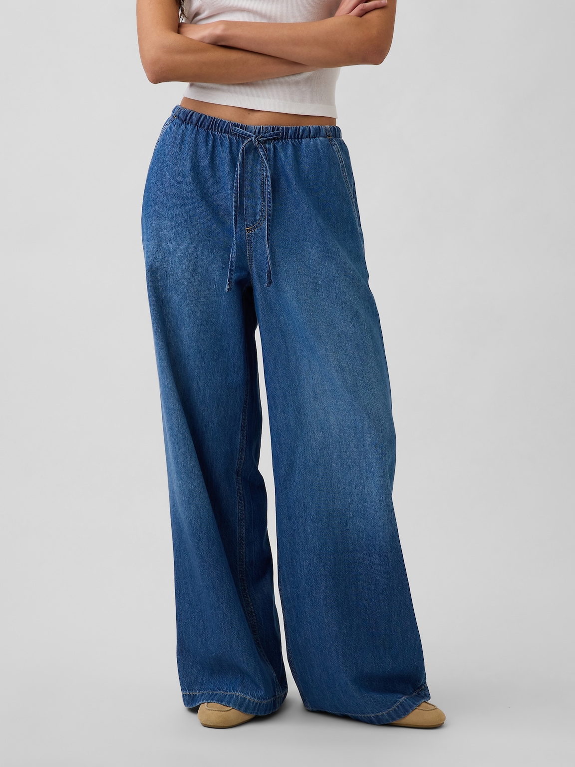 Mid Rise UltraSoft Easy Baggy Jeans