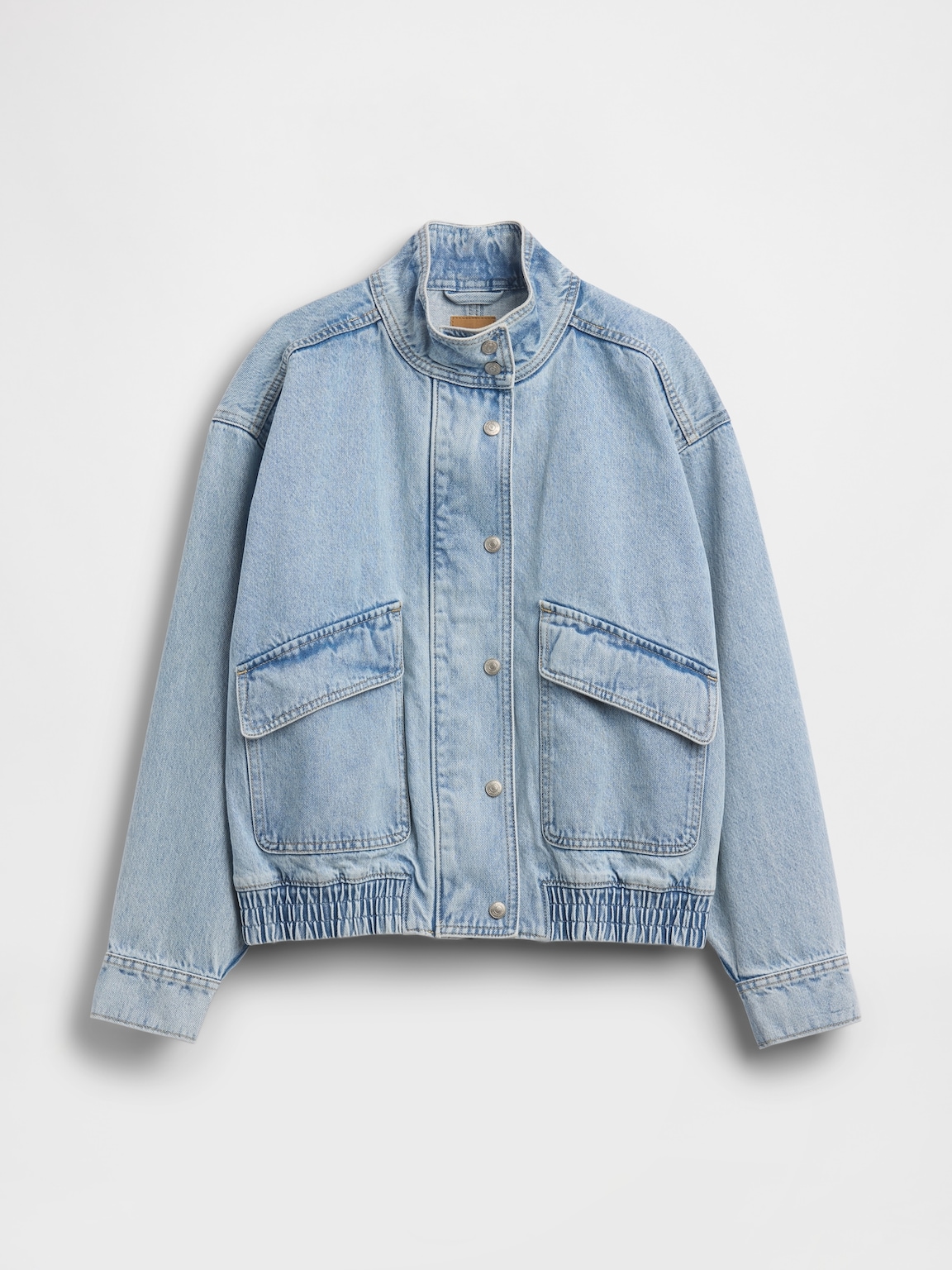 Oversized Denim Bomber Jacket