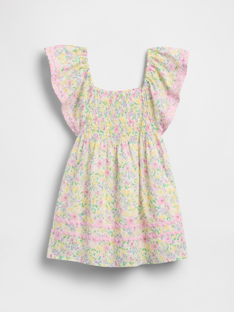 Baby & Toddler Smocked Flutter-Sleeve Dress