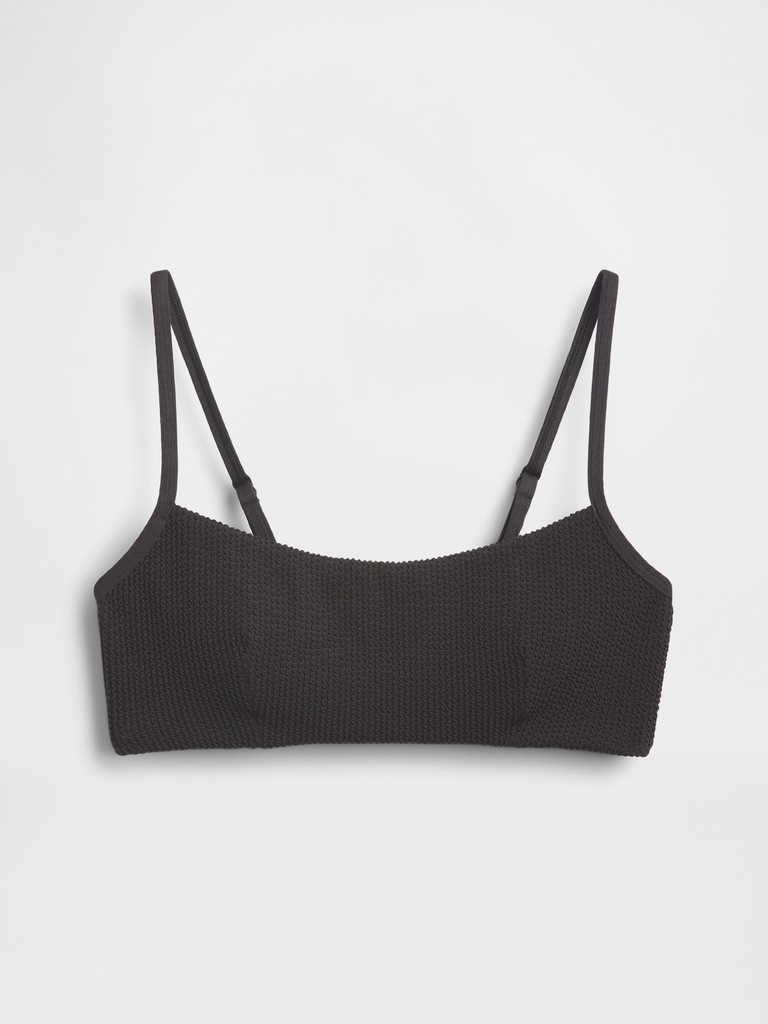 Rib Scoop Neck Bikini Top