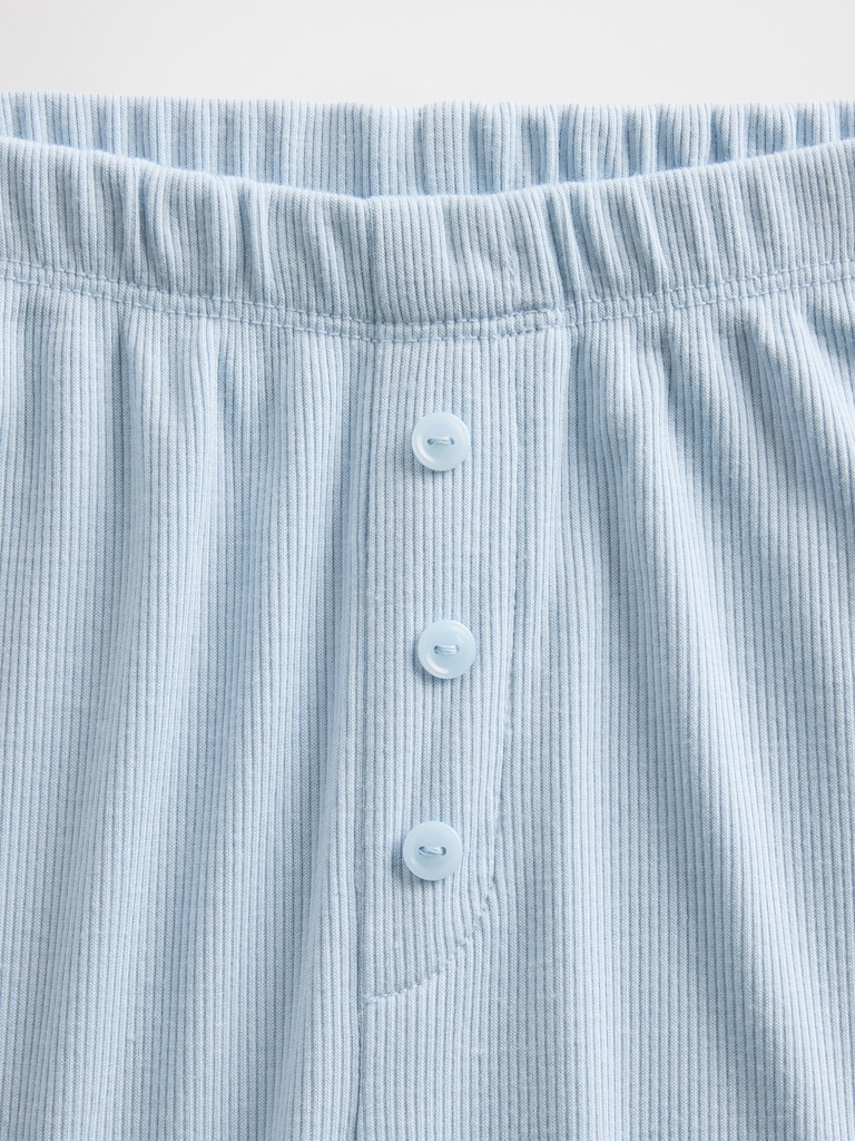 Mini Rib Wide-Leg PJ Pants