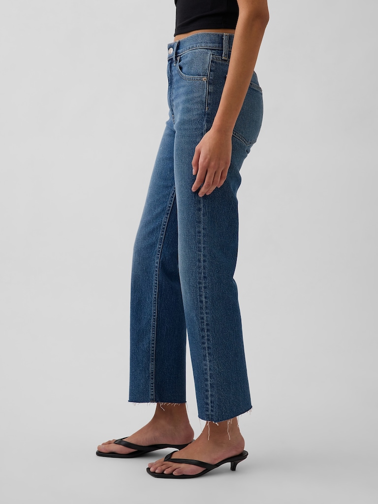 High Rise ’90s Slim Straight Crop Jeans