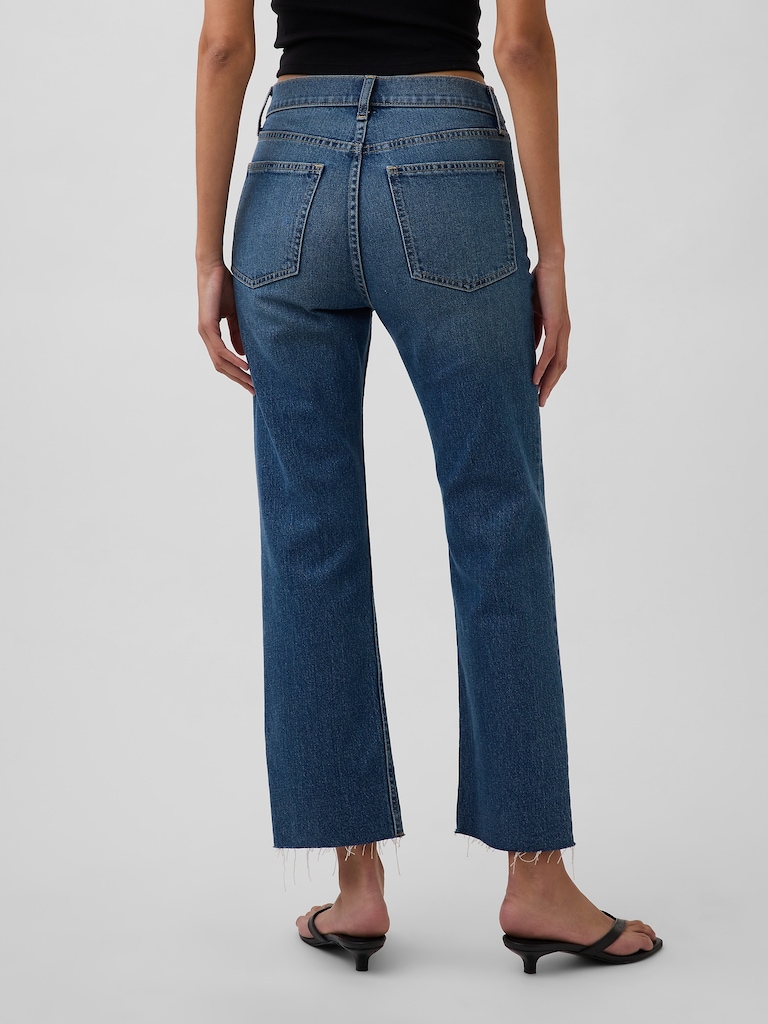 High Rise ’90s Slim Straight Crop Jeans
