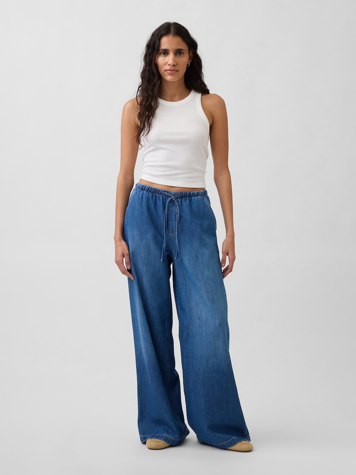Mid Rise UltraSoft Easy Baggy Jeans