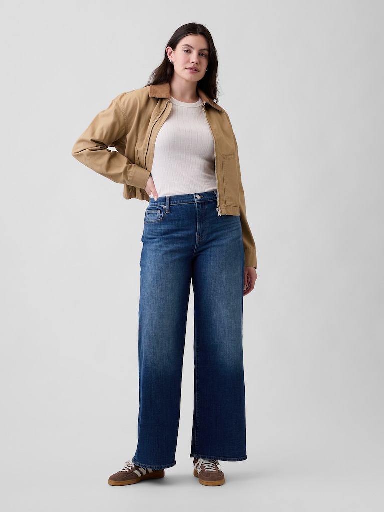Mid Rise Wide-Leg Jeans