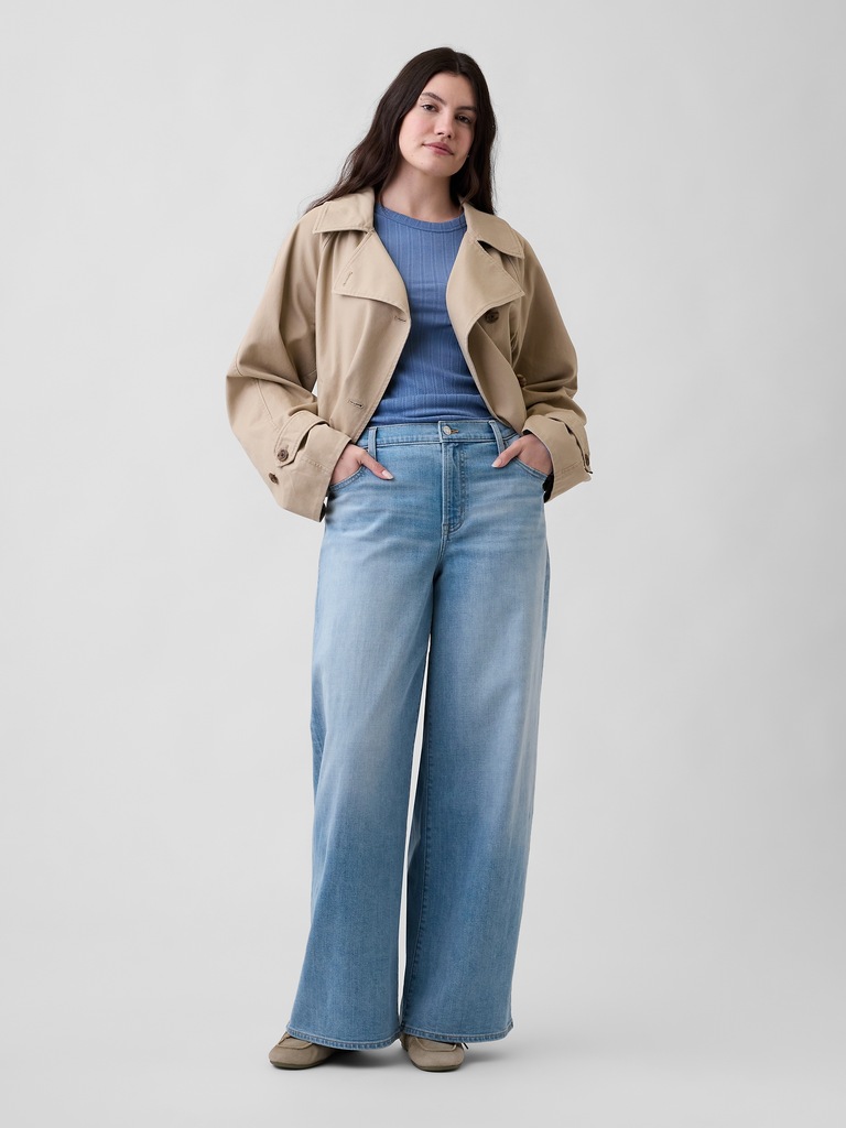Mid Rise Wide-Leg Jeans
