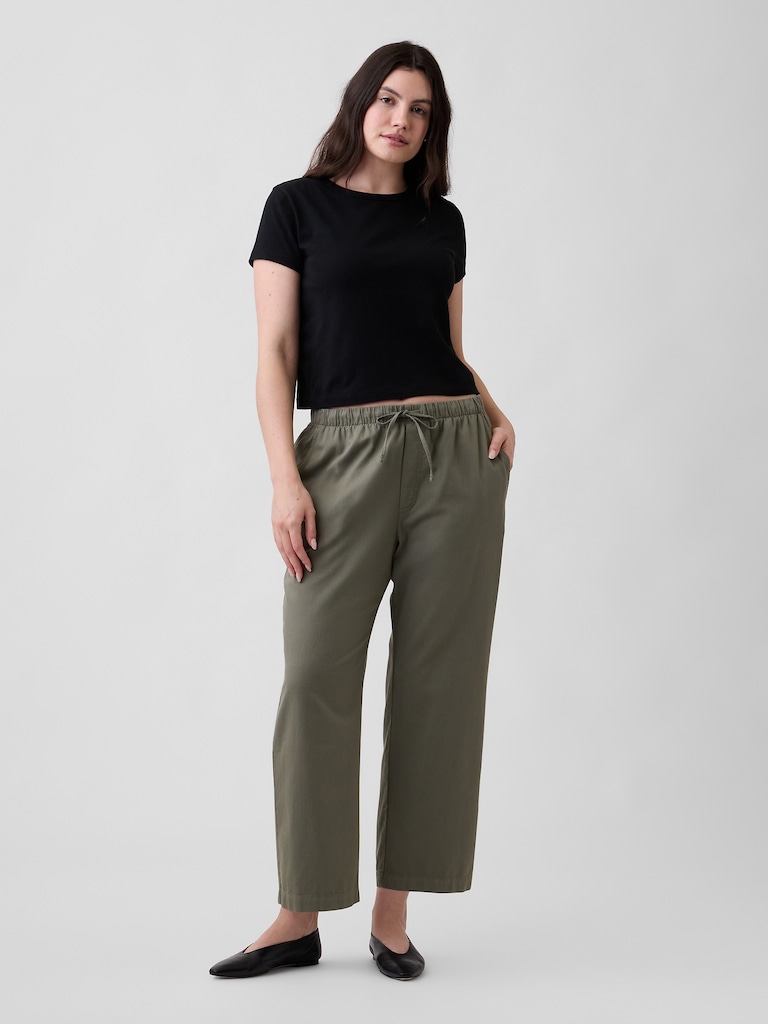Mid Rise Easy Twill Pants