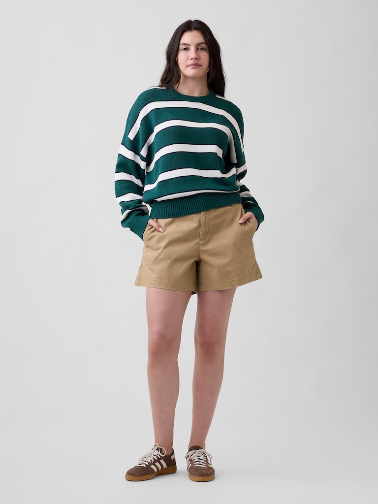 5" Mid Rise Downtown Khaki Shorts