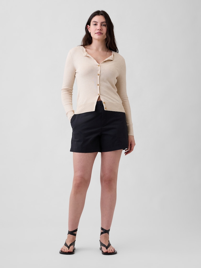 5" Mid Rise Downtown Khaki Shorts