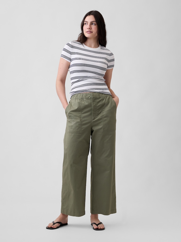High Rise Easy Wide-Leg Khakis