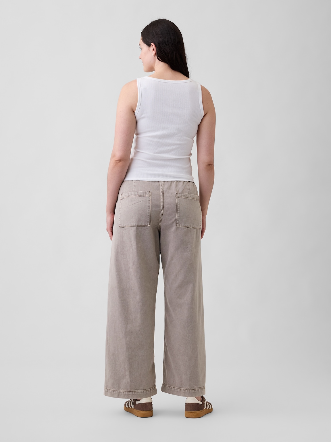 High Rise Pull-On Wide-Leg Jeans
