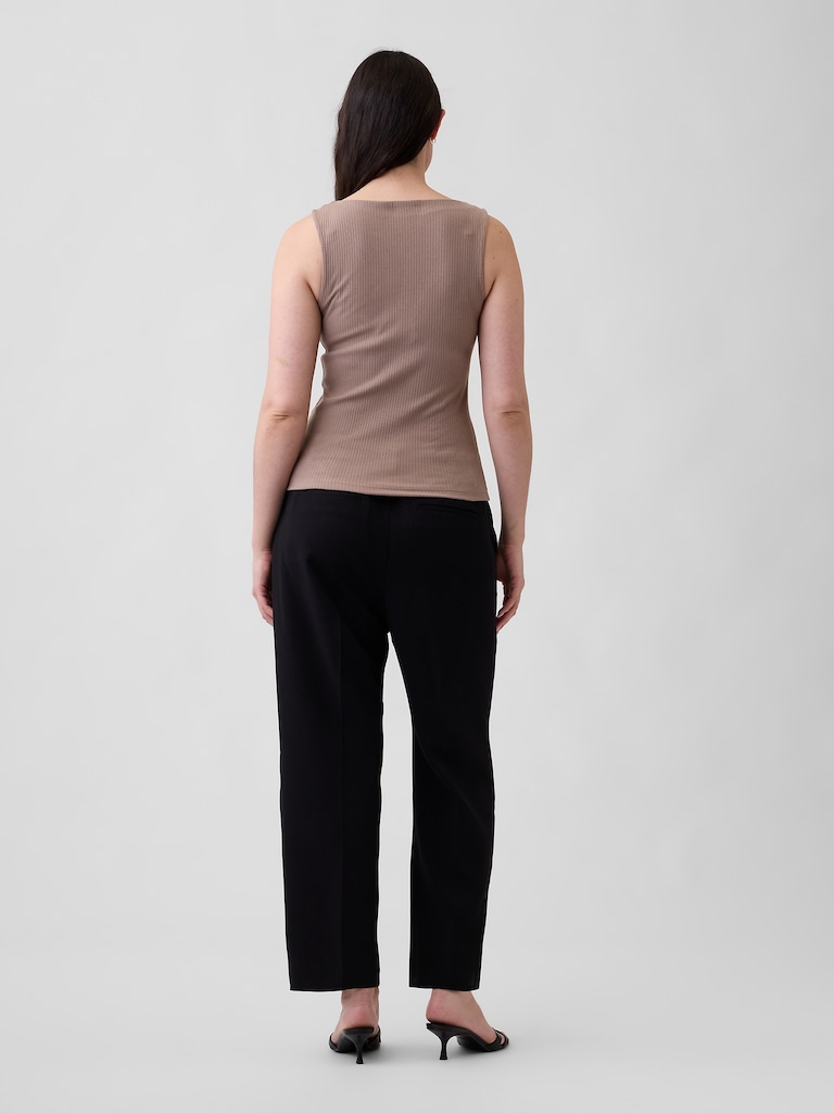 100% Recycled Easy Straight Crop Trousers