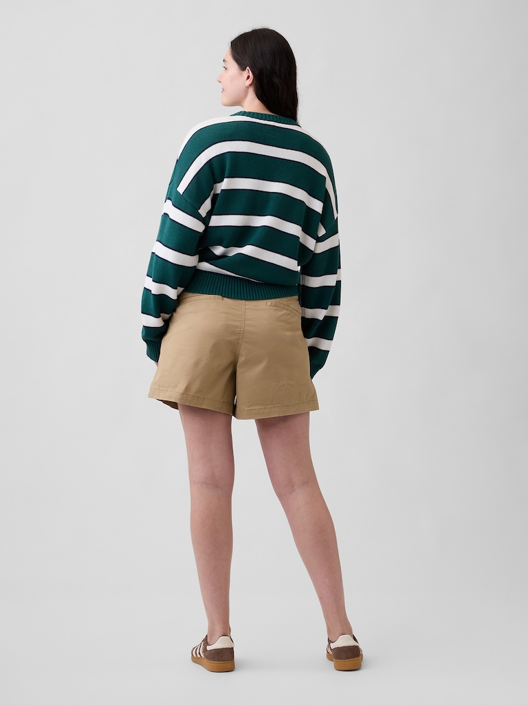 5" Mid Rise Downtown Khaki Shorts