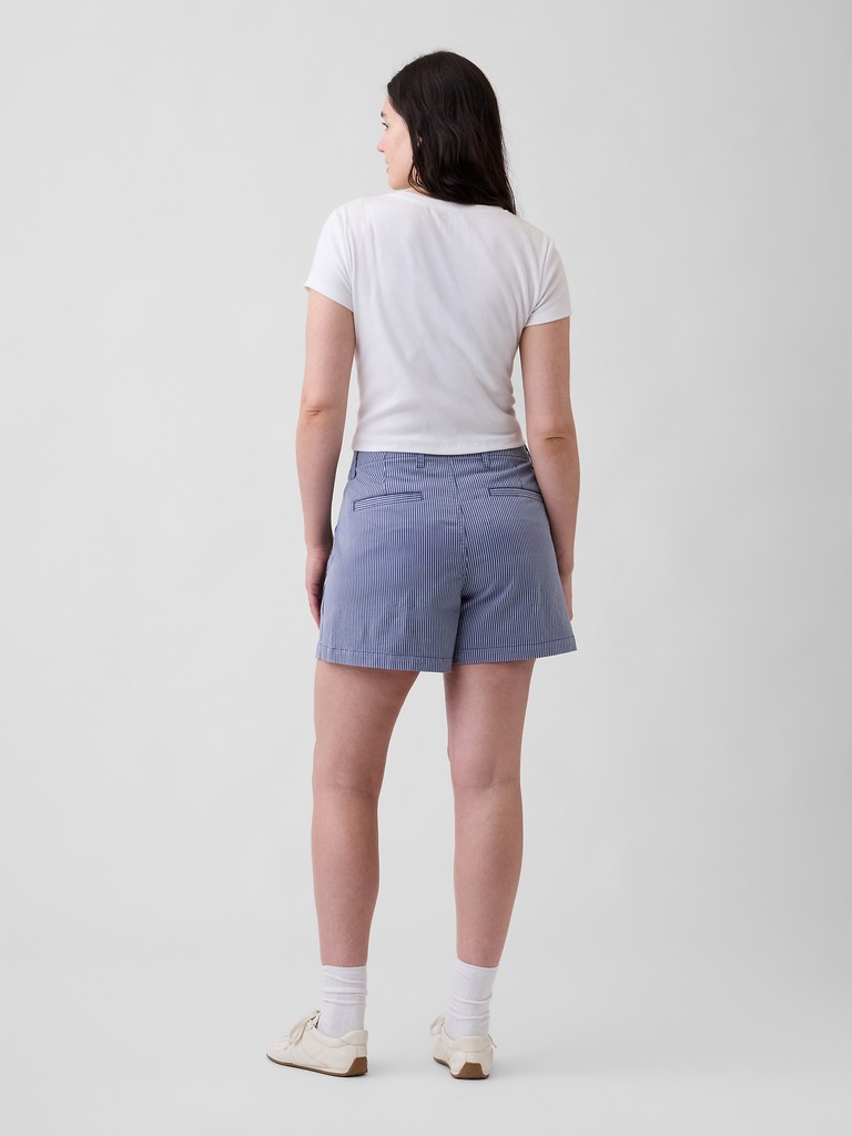 5" Mid Rise Downtown Khaki Shorts