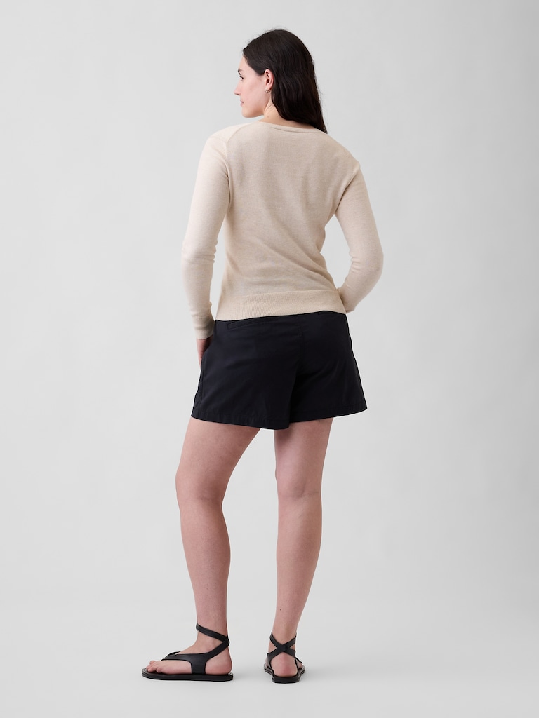 5" Mid Rise Downtown Khaki Shorts