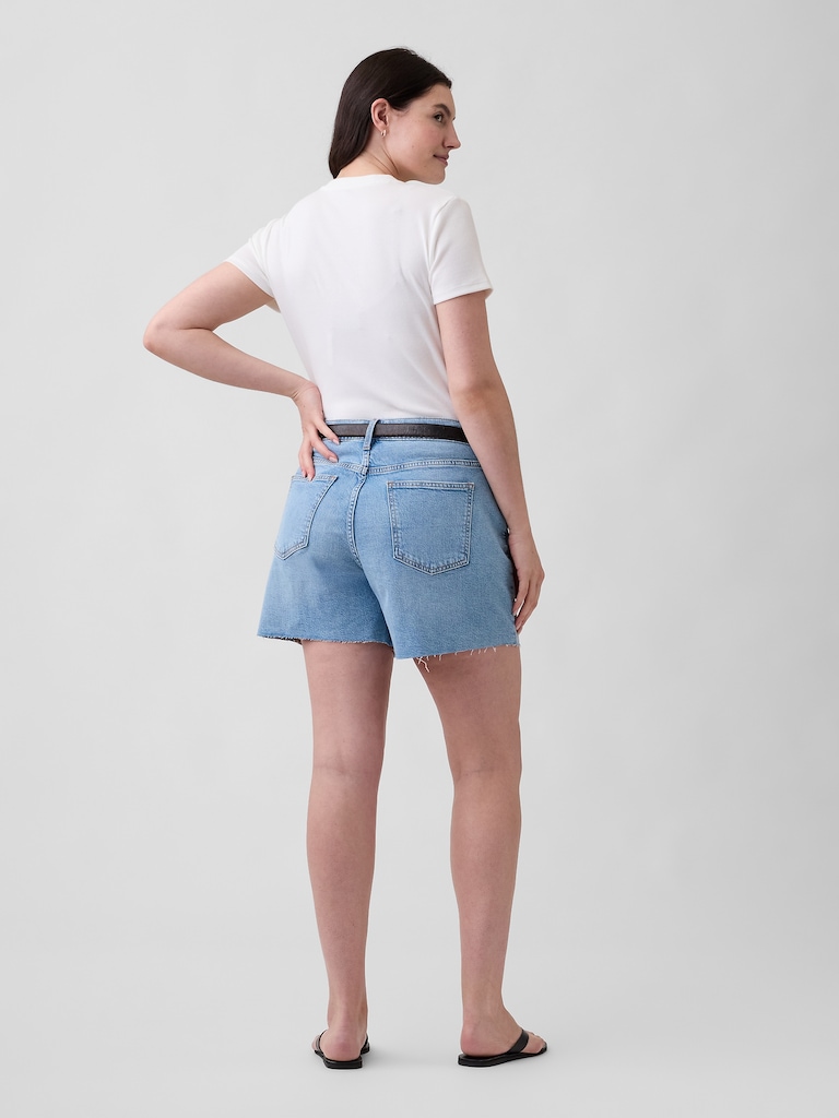 5" Mid Rise Soft Denim Shorts