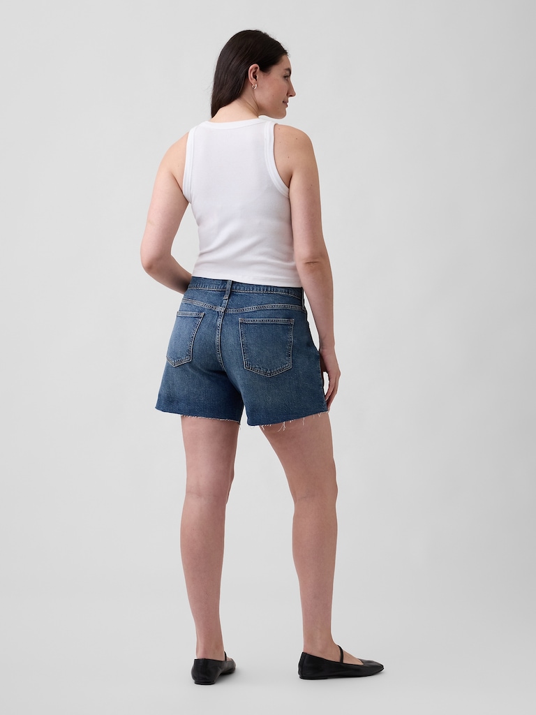 5" Mid Rise Soft Denim Shorts