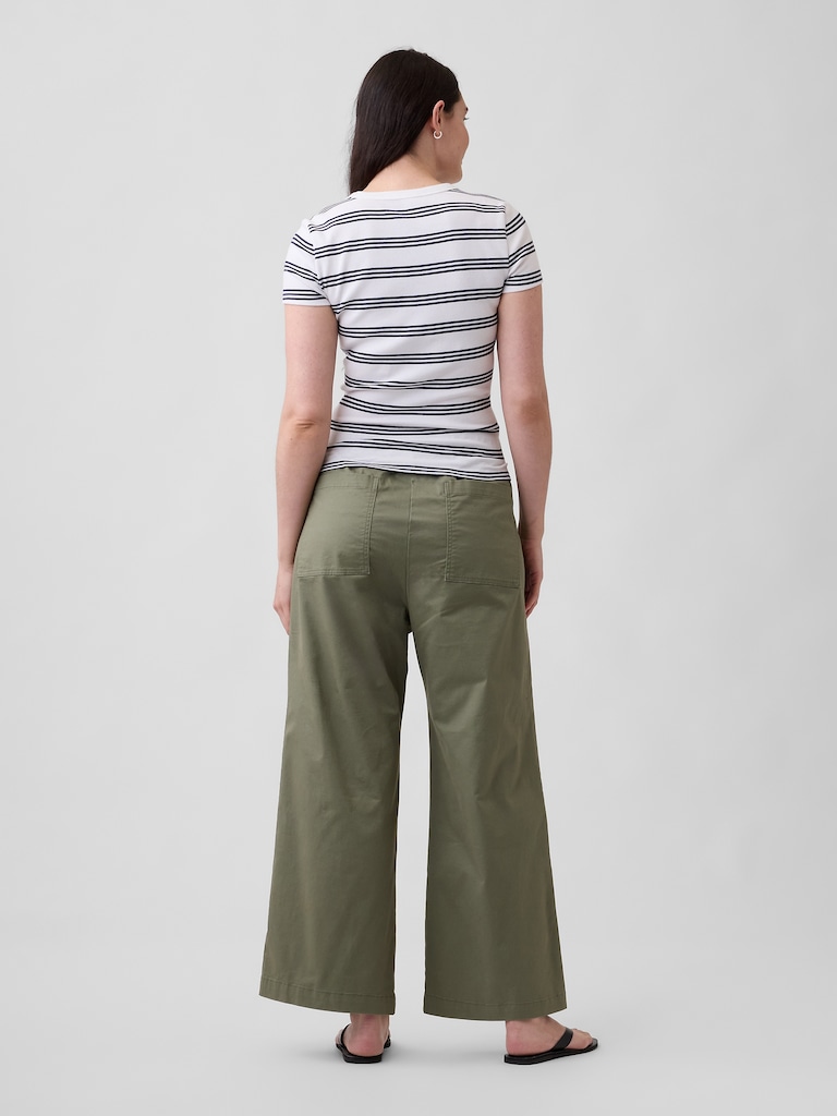 High Rise Easy Wide-Leg Khakis