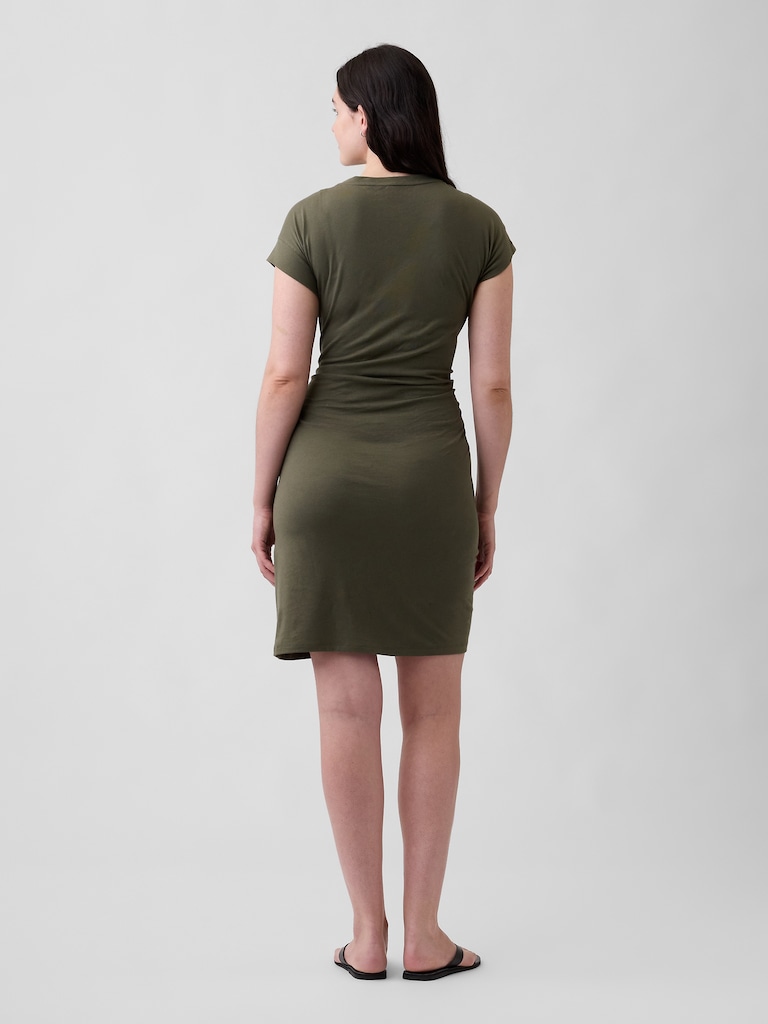 Ruched Jersey Mini Dress