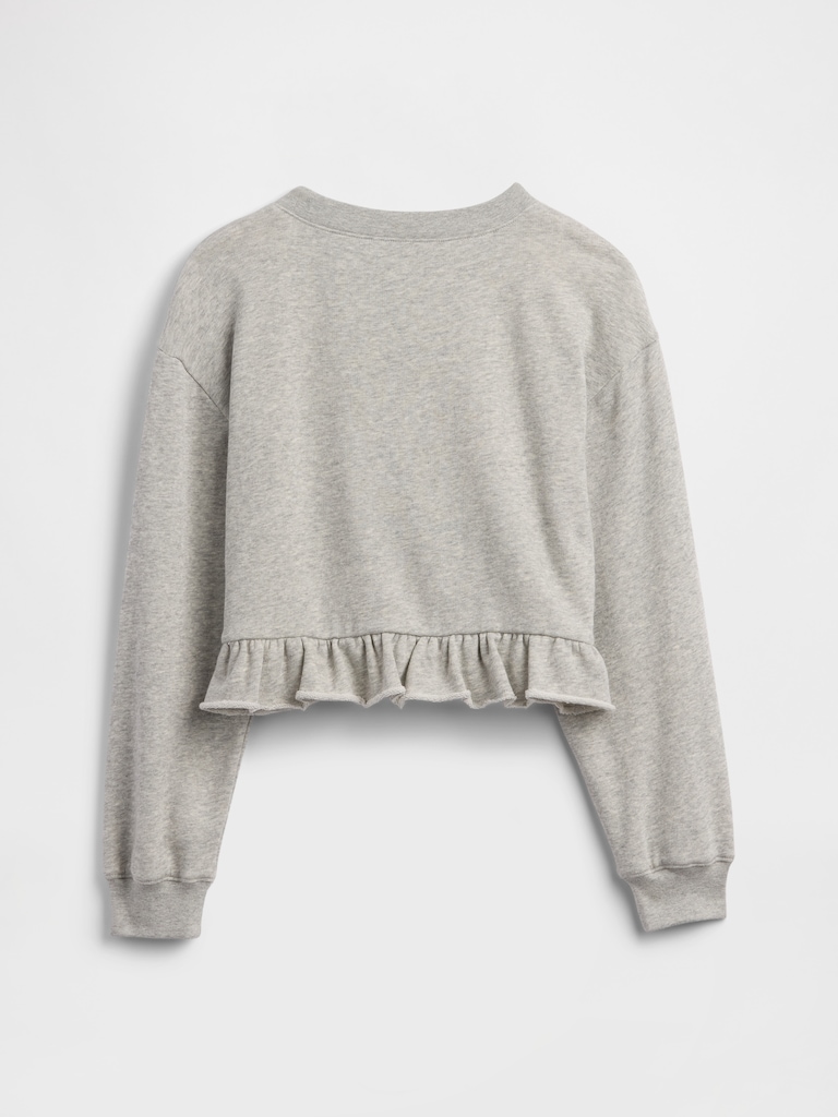 Kids Relaxed French Terry Peplum Sweatshirt