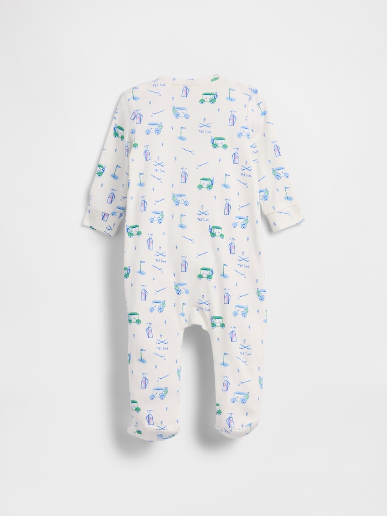 Baby Print Two-Way Zip One-Piece