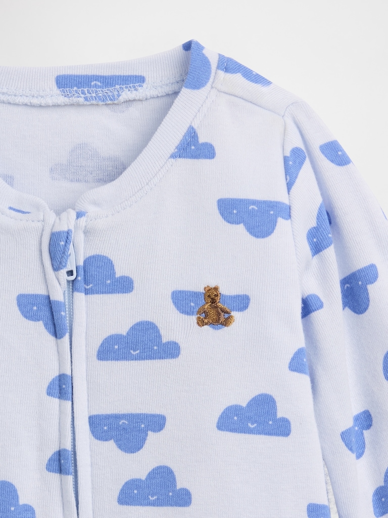 Baby Print Two-Way Zip One-Piece