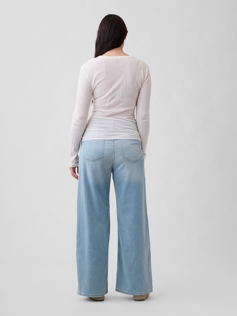 High Rise Wide-Leg Sweatpant Jeans