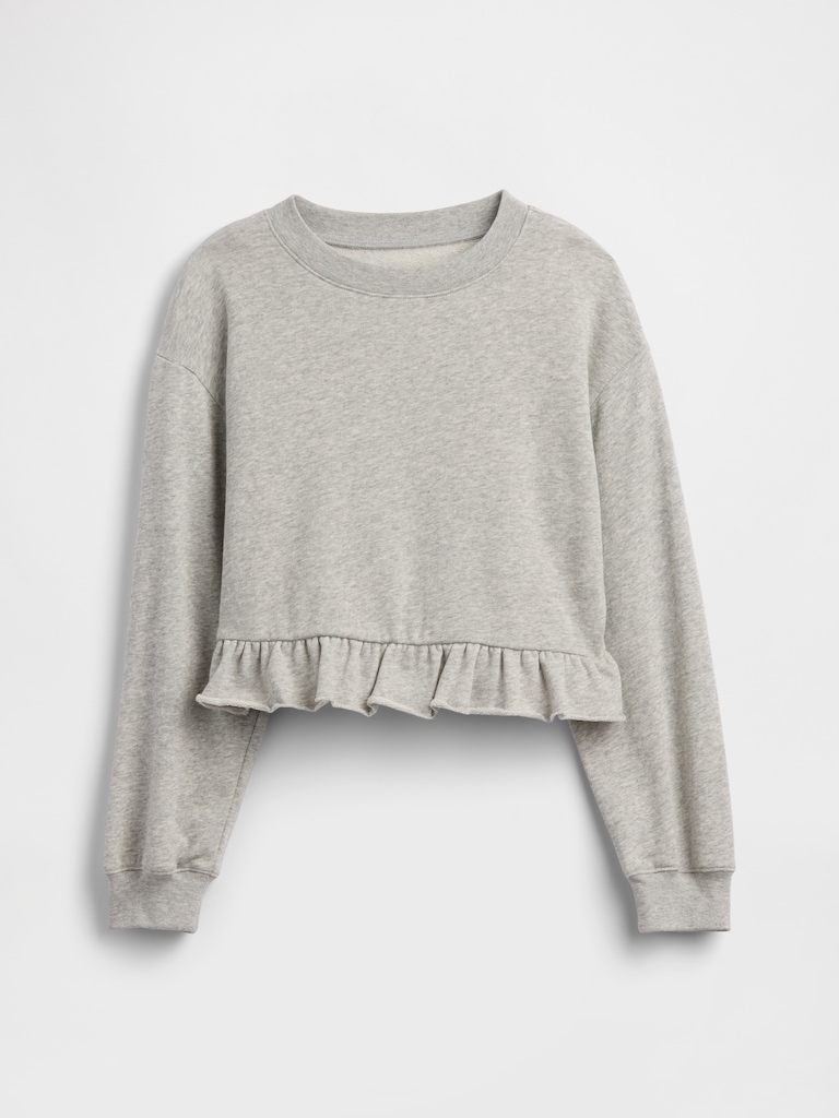 Kids Relaxed French Terry Peplum Sweatshirt
